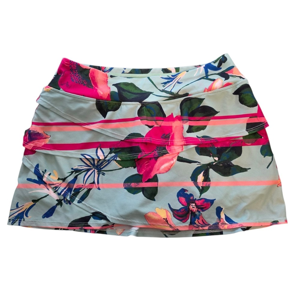 Zelos Skort Womens‎ Small Green Tropical Floral Golf Tennis Athletic Lined